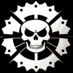 Black Poison Pirate Symbol - Graphic Hazard Icon