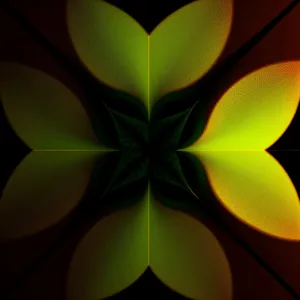 Symmetrical Leaf Design: Decorative Pattern Wallpaper