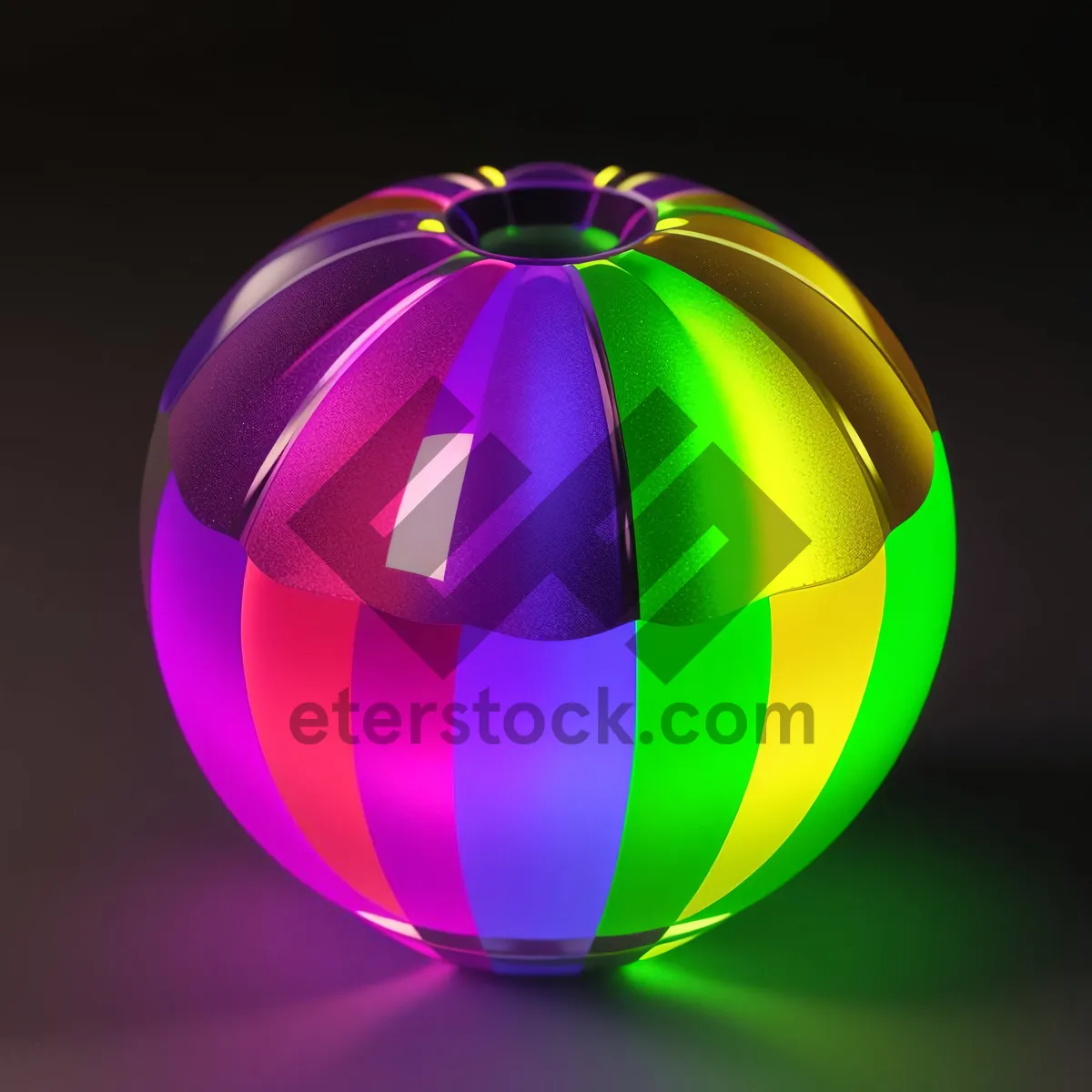 Picture of Global Soccer Ball Icon with Shiny Glass Design