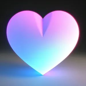 Romantic Heart Gem: Shiny Valentine's Day Icon
