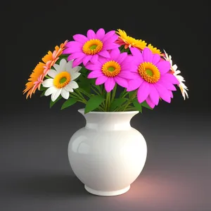 Vibrant Floral Bouquet in Pink Vase