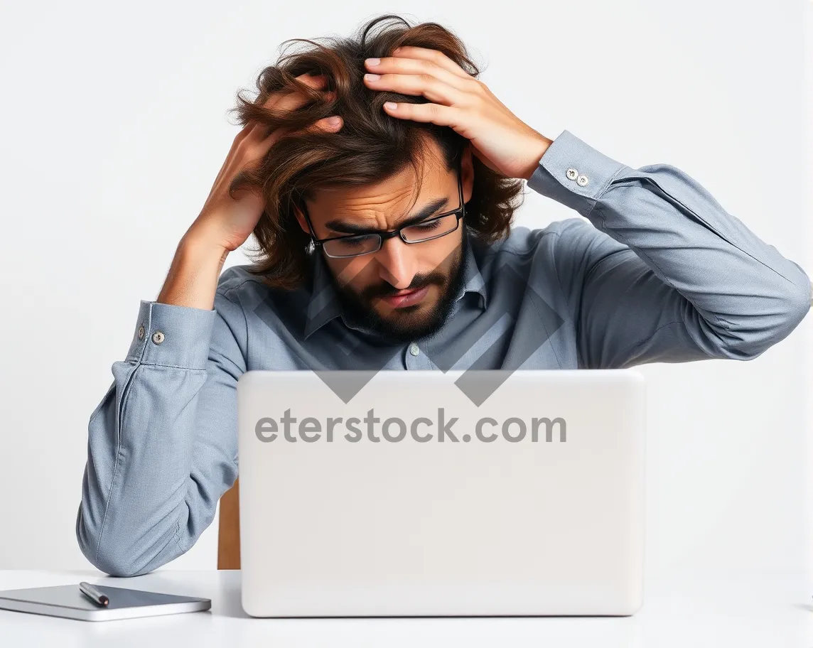 Picture of Professional Businesswoman Smiling with Laptop in Office Portrait.