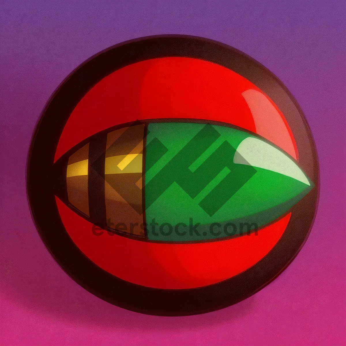 Picture of Shiny Web Icon Button with Round Flag Circle