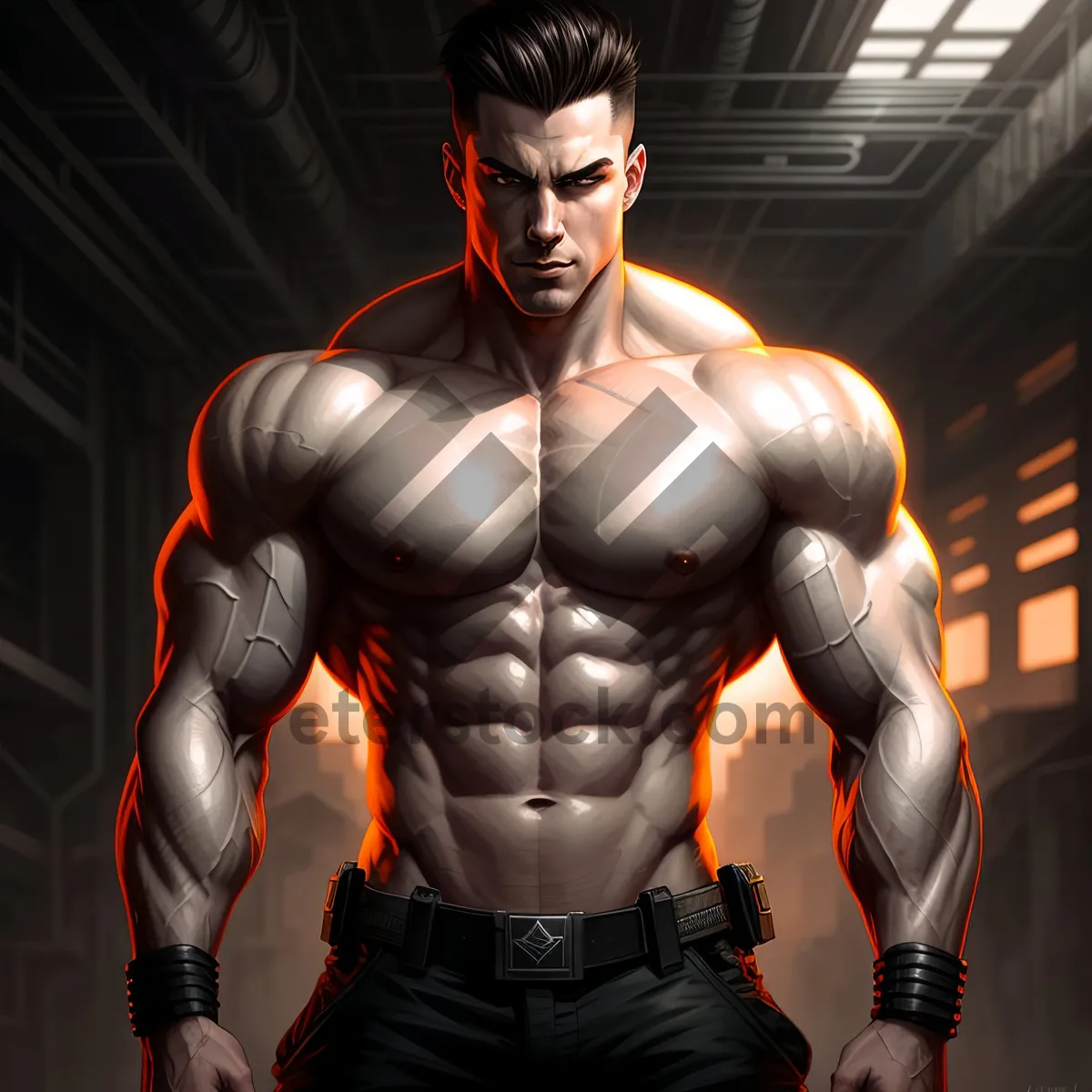 Picture of Muscular Automaton: Sculpted Man of Strength