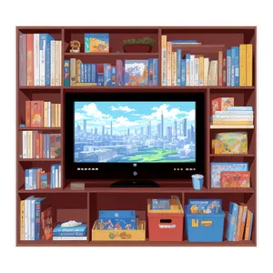 Modern Home Entertainment Center with High-Tech Display