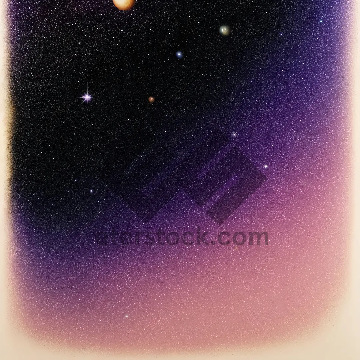 Picture of Night Sky Wineglass with Cosmic Nebula Sparkle