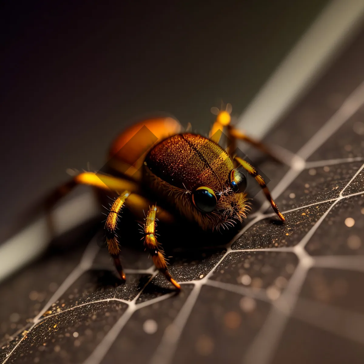 Picture of Yellow Ladybug Close-up: Vibrant Arthropod Insect Image