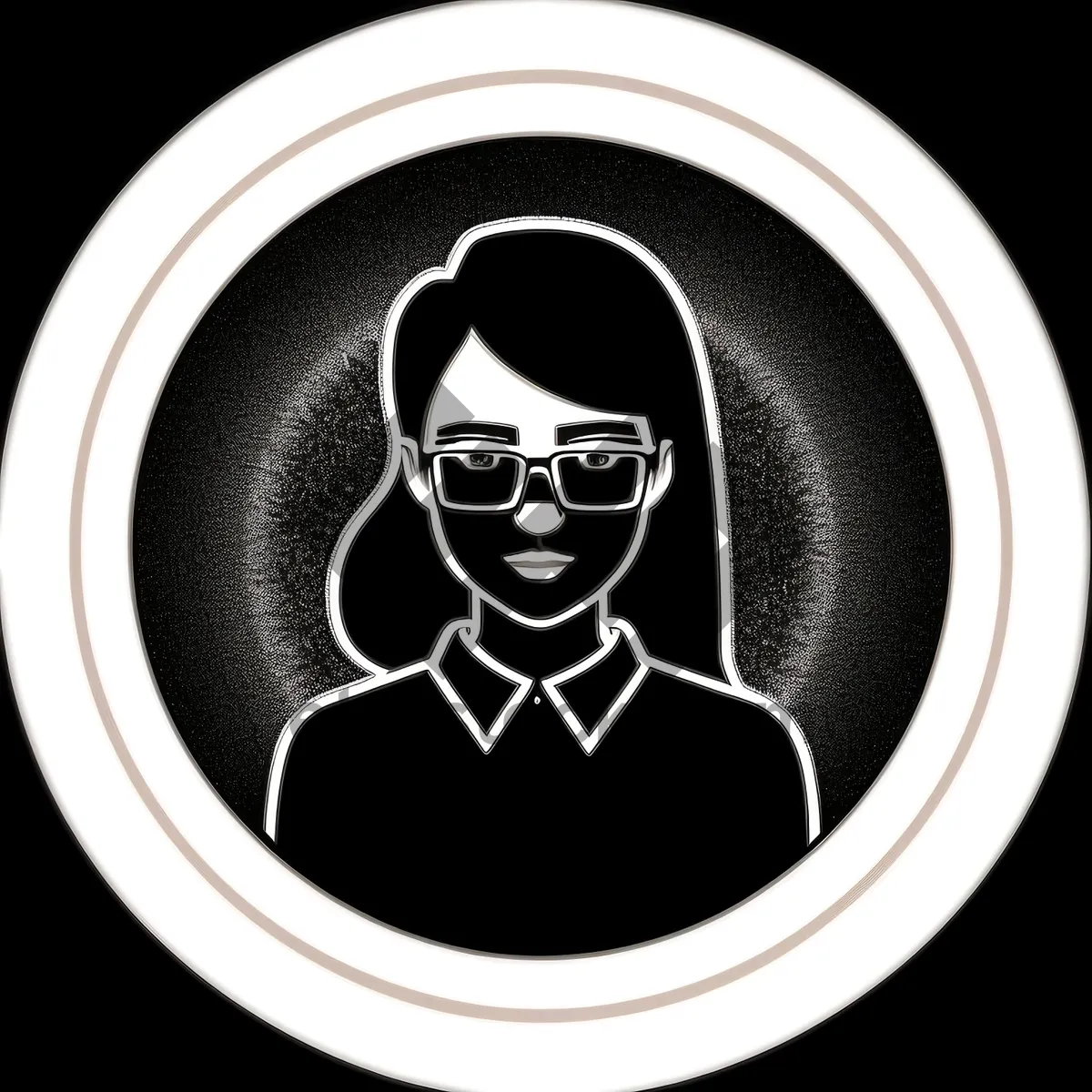 Picture of Black Metallic Button with Shiny Curve Design