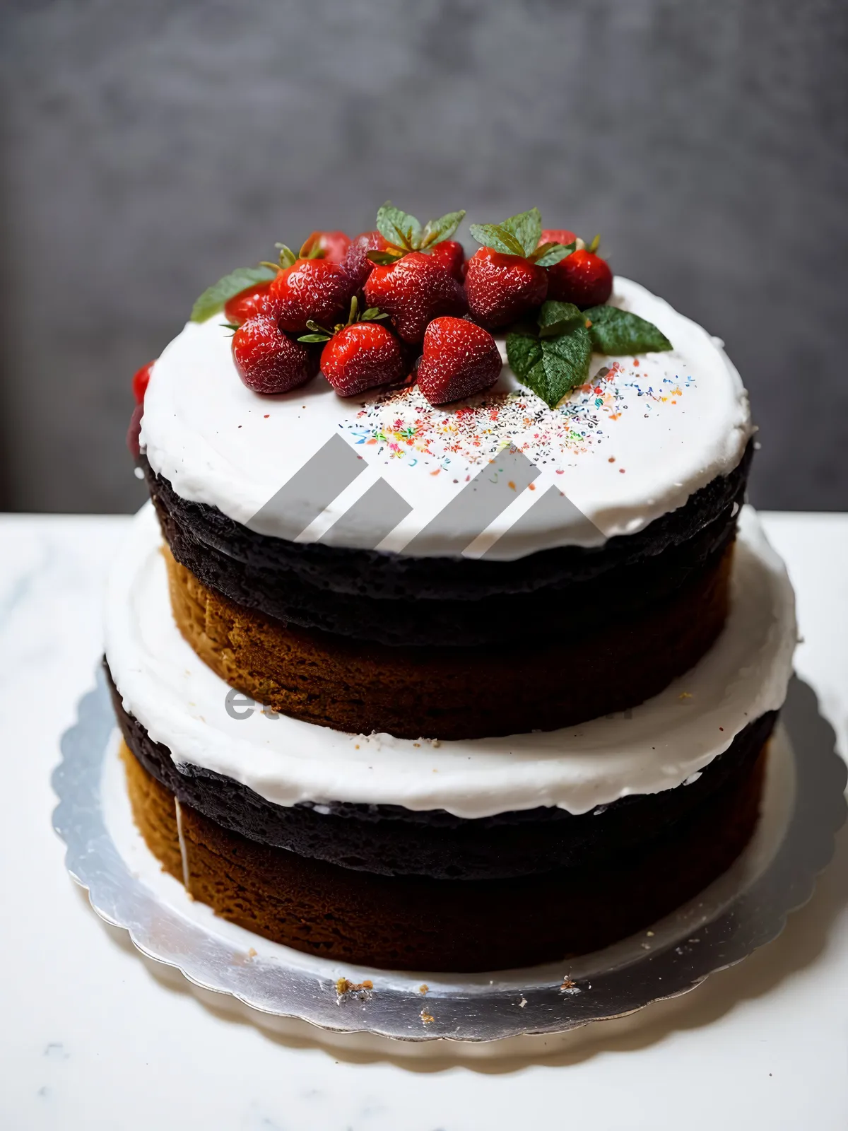 Picture of Delicious Berry Trifle with Chocolate Sauce