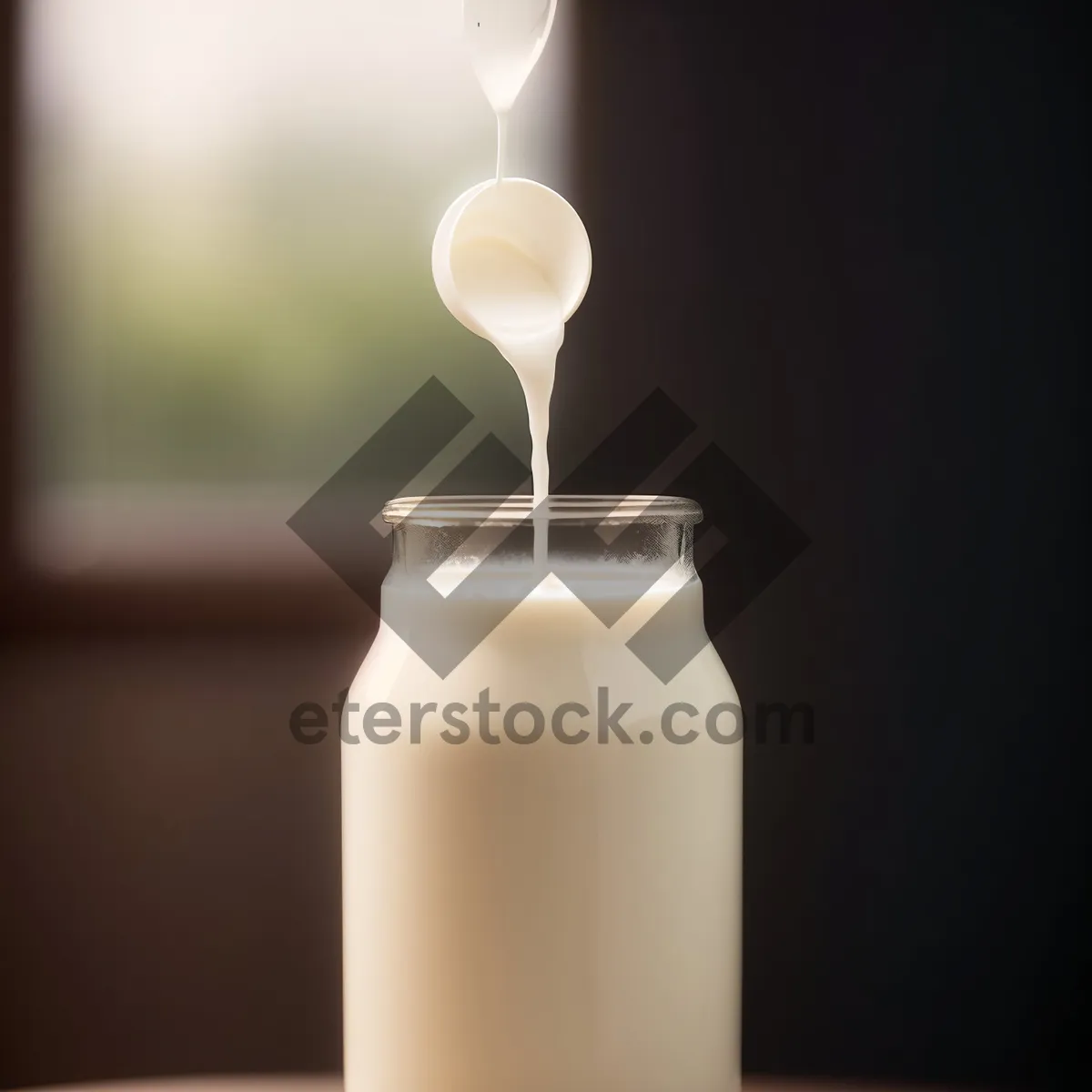 Picture of Refreshing Dairy Milk in Glass Bottle