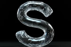 Shiny 3D worm sign gem font symbol