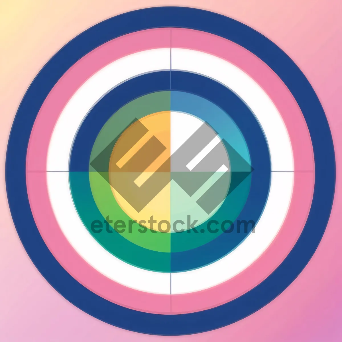 Picture of Colorful Artistic Mosaic: Gradient Circle Pattern