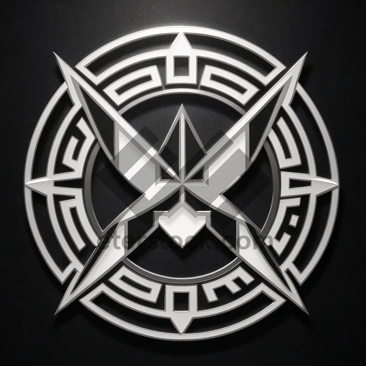 Picture of Pirate Design: Bold Black Heraldry Symbol Icon