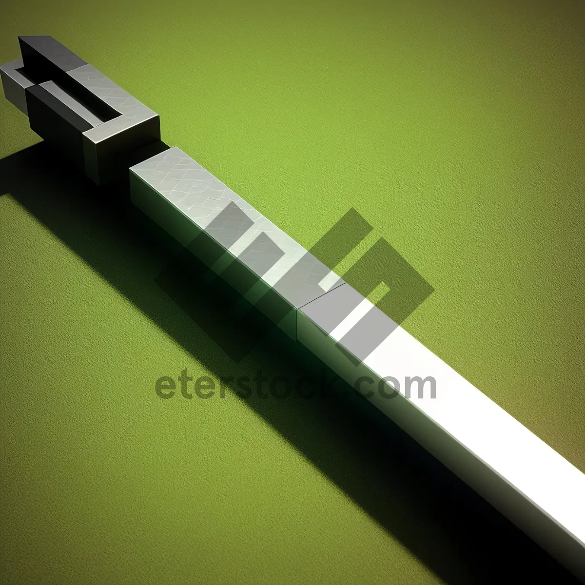 Picture of Black Steel Letter Opener: Essential Metal Tool