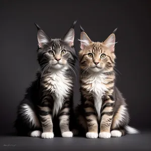 Curious Kitty with Adorable Whiskers and Playful Eyes