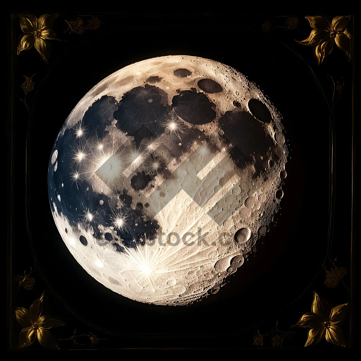 Picture of Night Sky Globe with Moon and Planets