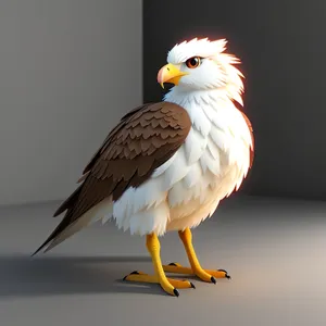 Majestic Hawk with Yellow Eyes