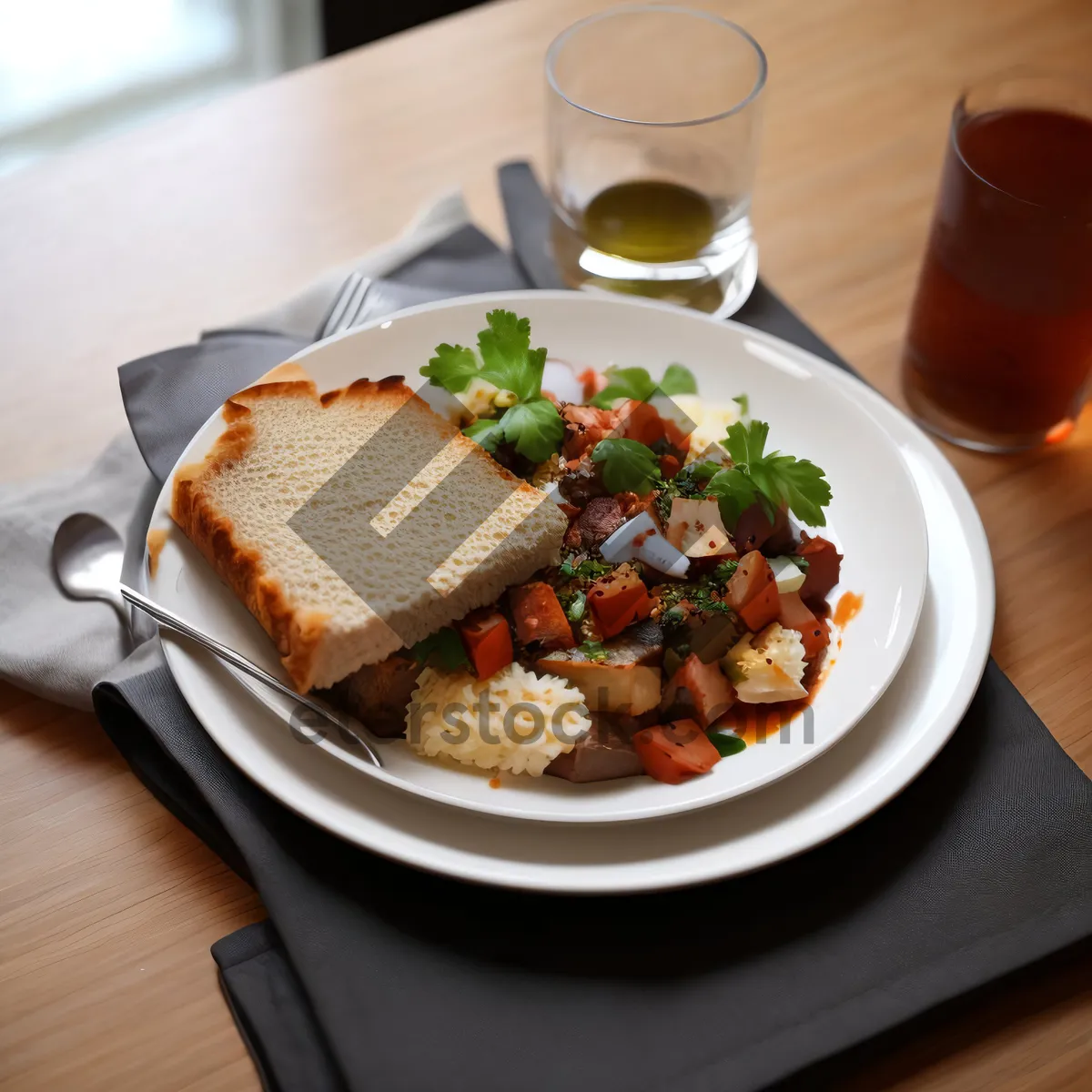 Picture of Delicious Gourmet Chicken Salad with Fresh Vegetables