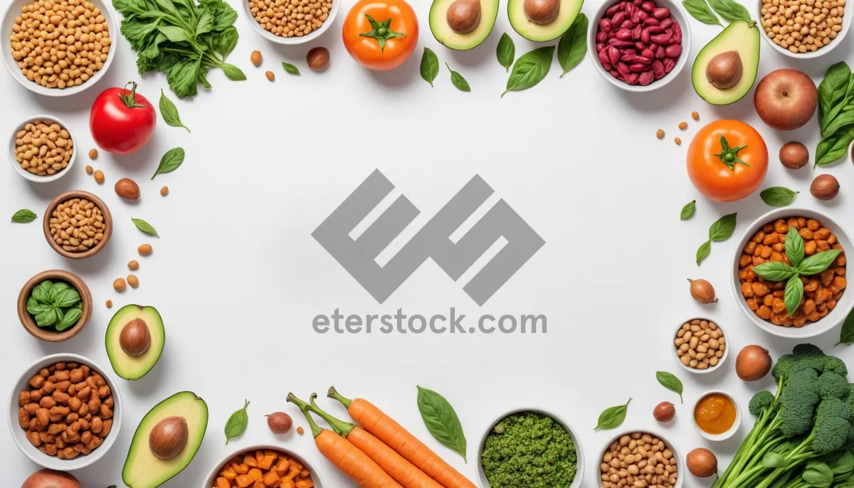 Picture of Assorted Fresh Fruits and Vegetables Collection