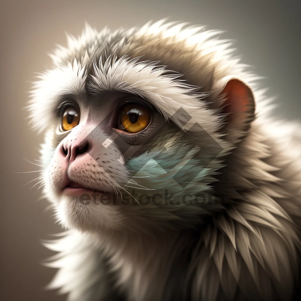 Picture of Playful primate with curious eyes.