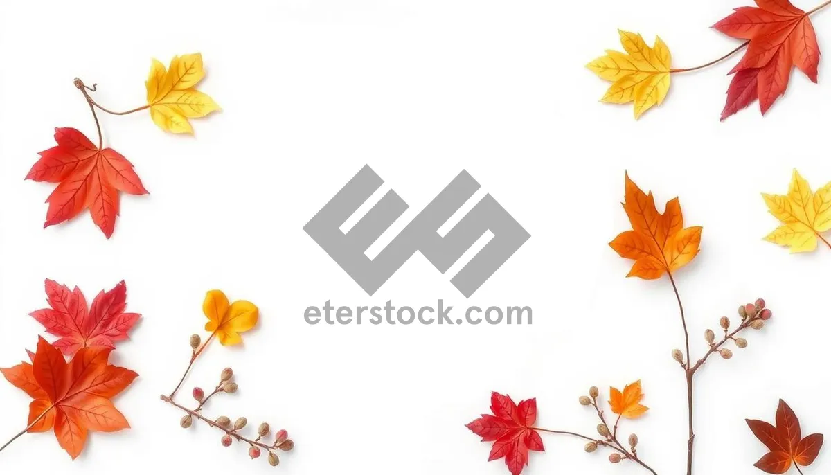 Picture of Floral Autumn Leaf Pattern Wallpaper – Orange and Yellow
