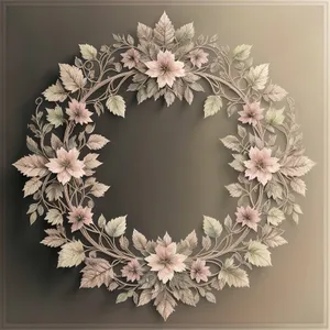 Vintage Floral Ornate Border Design