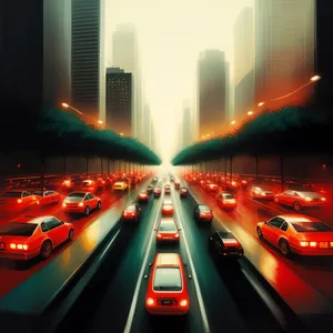 Nighttime Urban Traffic Speeding through City Lights