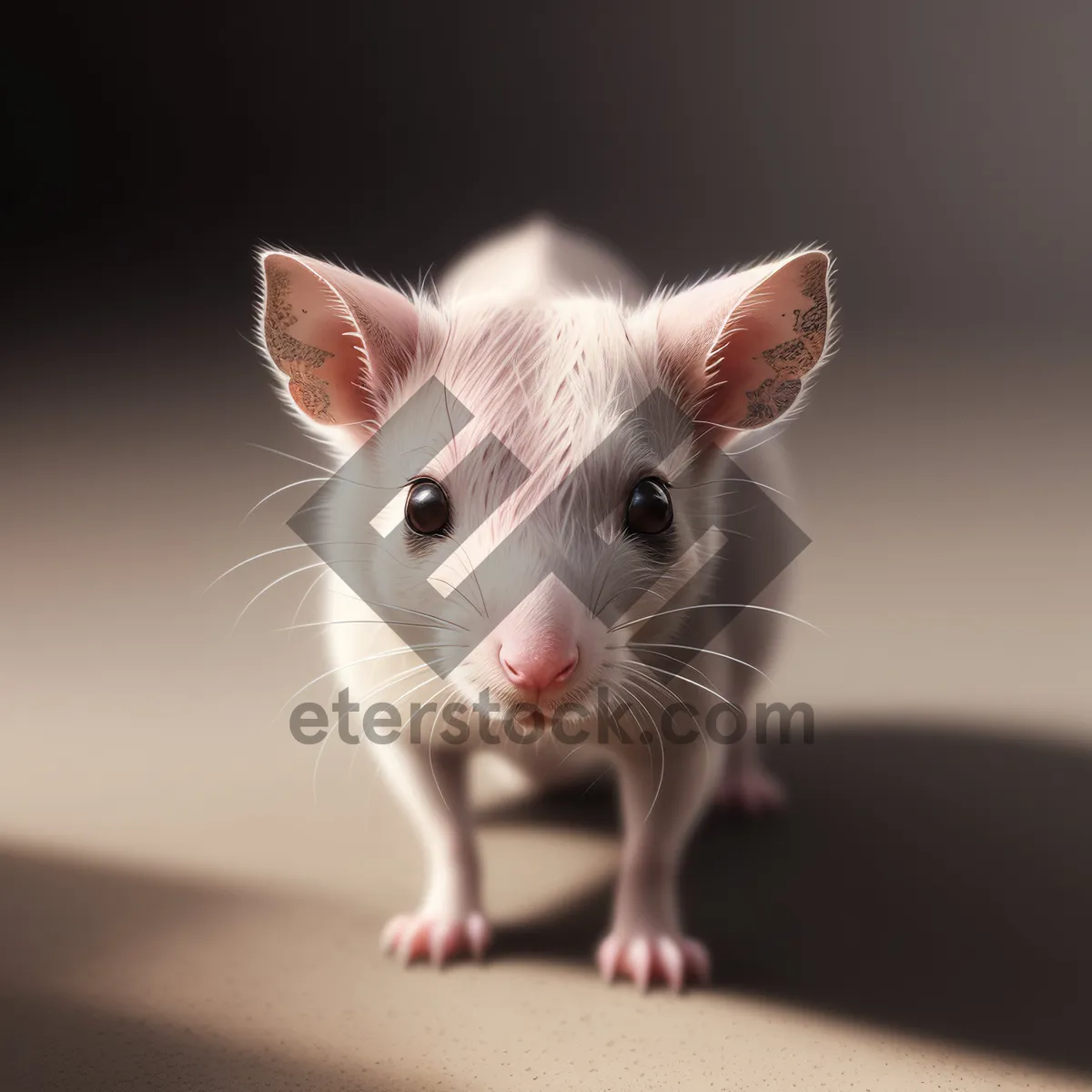 Picture of Cute Furry Mouse - Adorable Mammal Pet with Whiskers