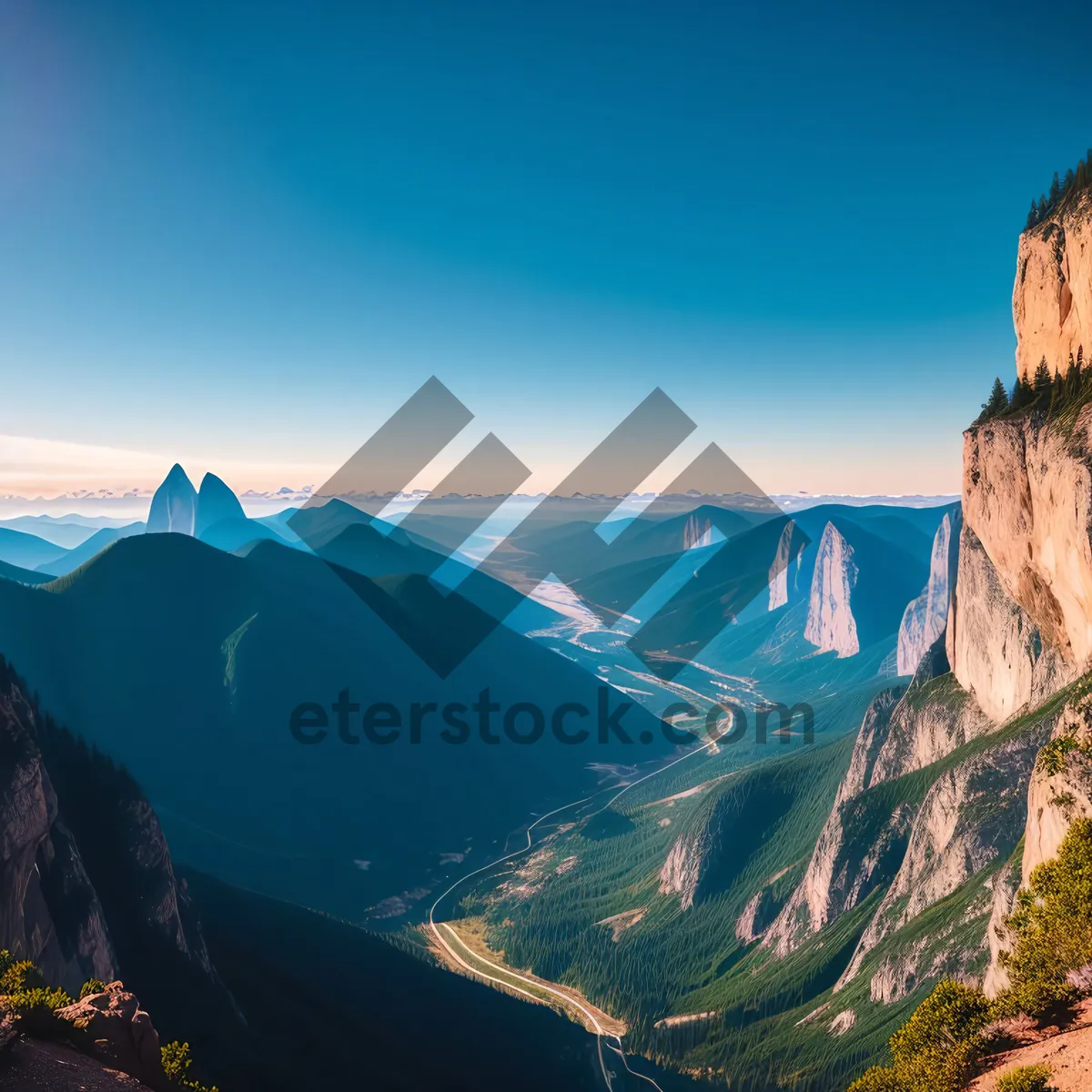 Picture of Grand Canyon Landscape: Majestic Southwest Valley and Mountains