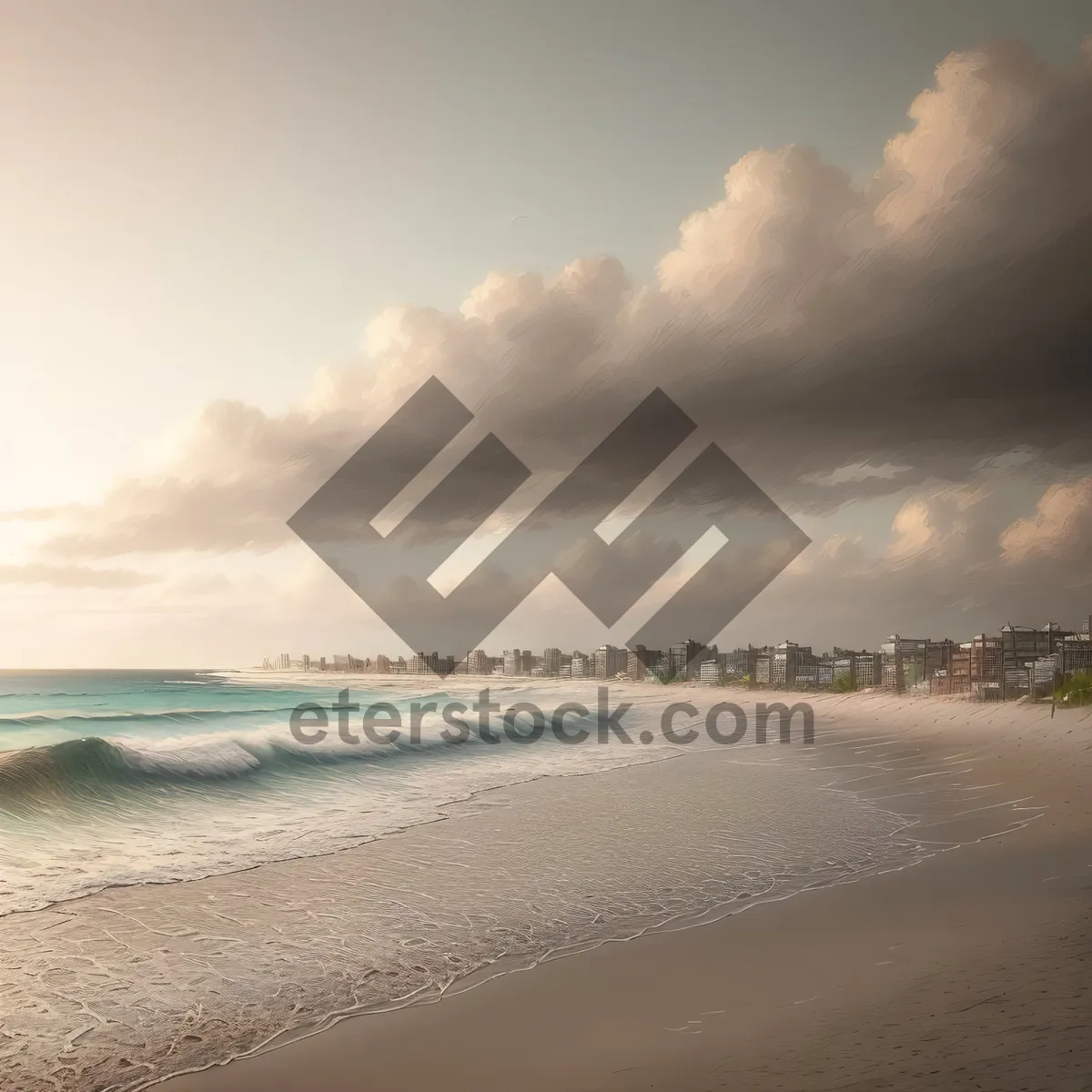 Picture of Tranquil Beachscape: Sun, Sand, and Serenity