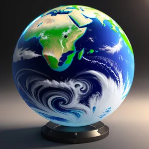 Global Satellite Map of Earth in 3D