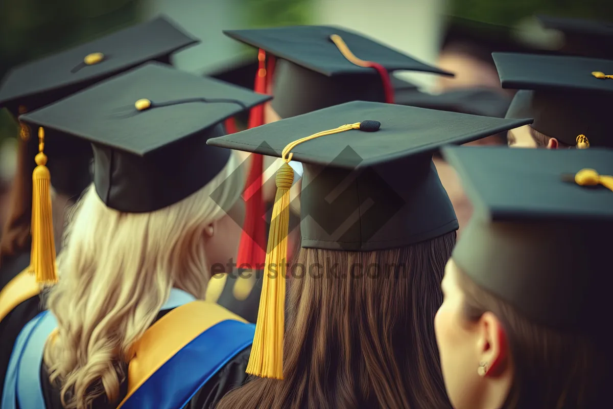 Picture of Smiling graduate success in cap and gown