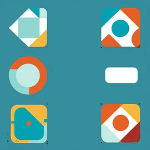 Graphic design icon set for web buttons