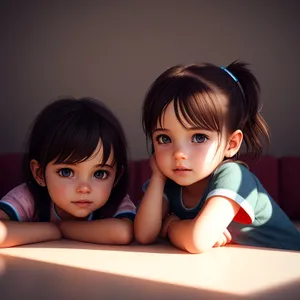 Happy Child with Doll