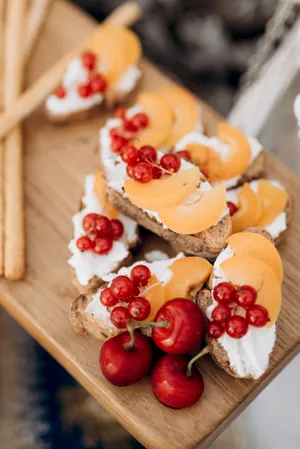 Sweet Berry Cake Slice with Whipped Cream