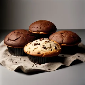 Chocolate pastry loaf, delicious and fresh breakfast snack