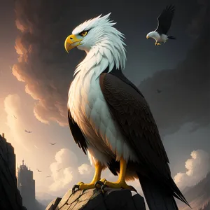 Graceful Hunter: Majestic Bald Eagle Soaring by the Water