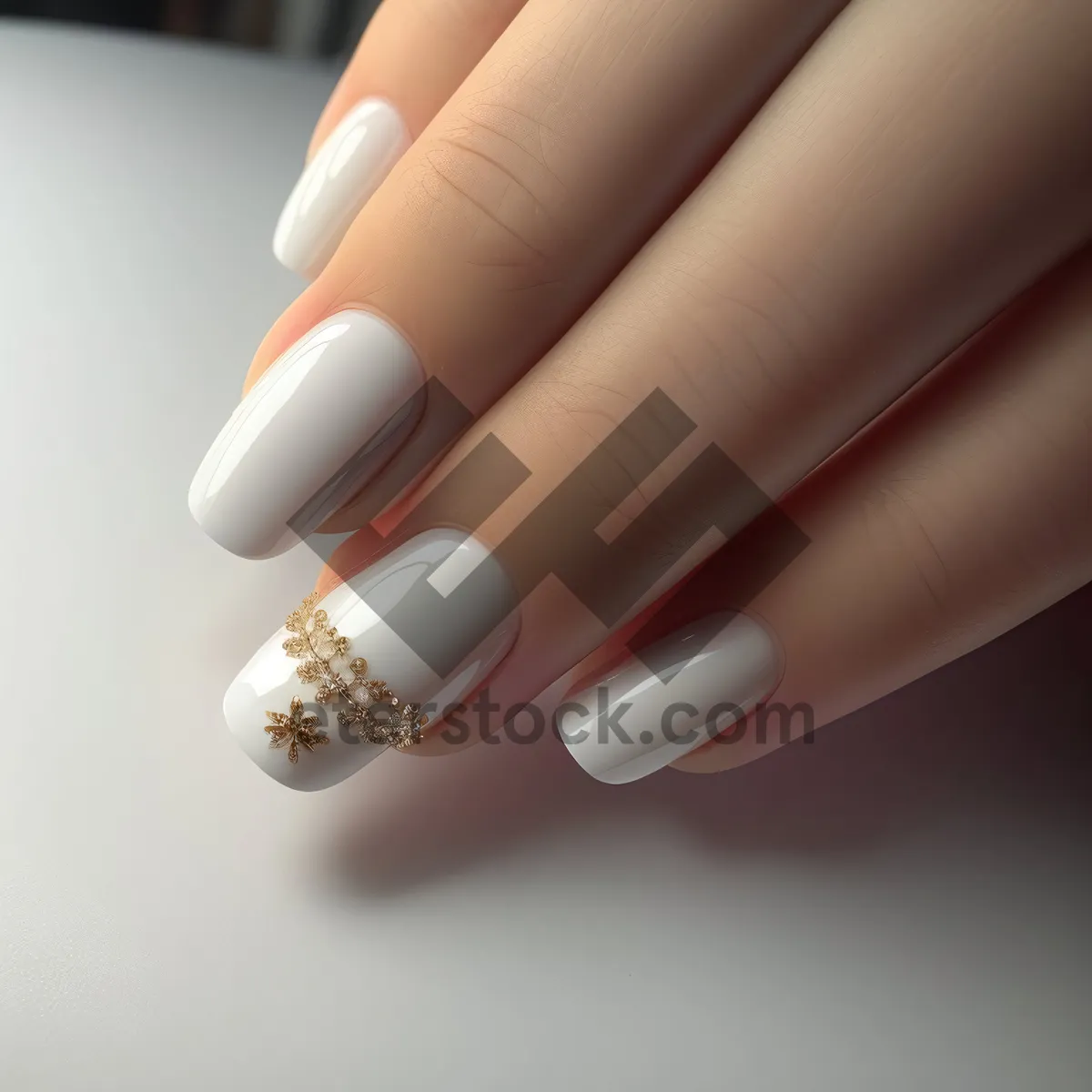 Picture of Manicured Healthy Nails and Hands Close-up