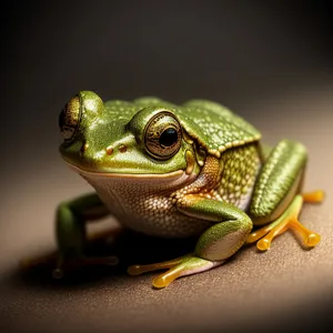 Vibrant Eyed Tree Frog Observing its Surroundings