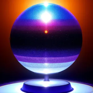 Shiny Glass Sphere Reflection: 3D Planet Icon