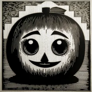 Creepy Jack-O'-Lantern Cartoon Art & Design
