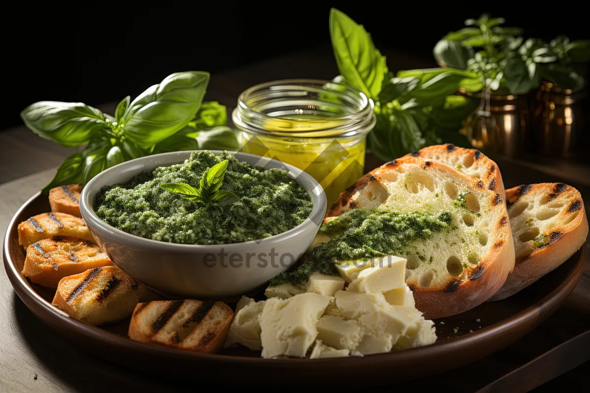 Picture of Delicious Gourmet Salad with Fresh Veggies and Herbs