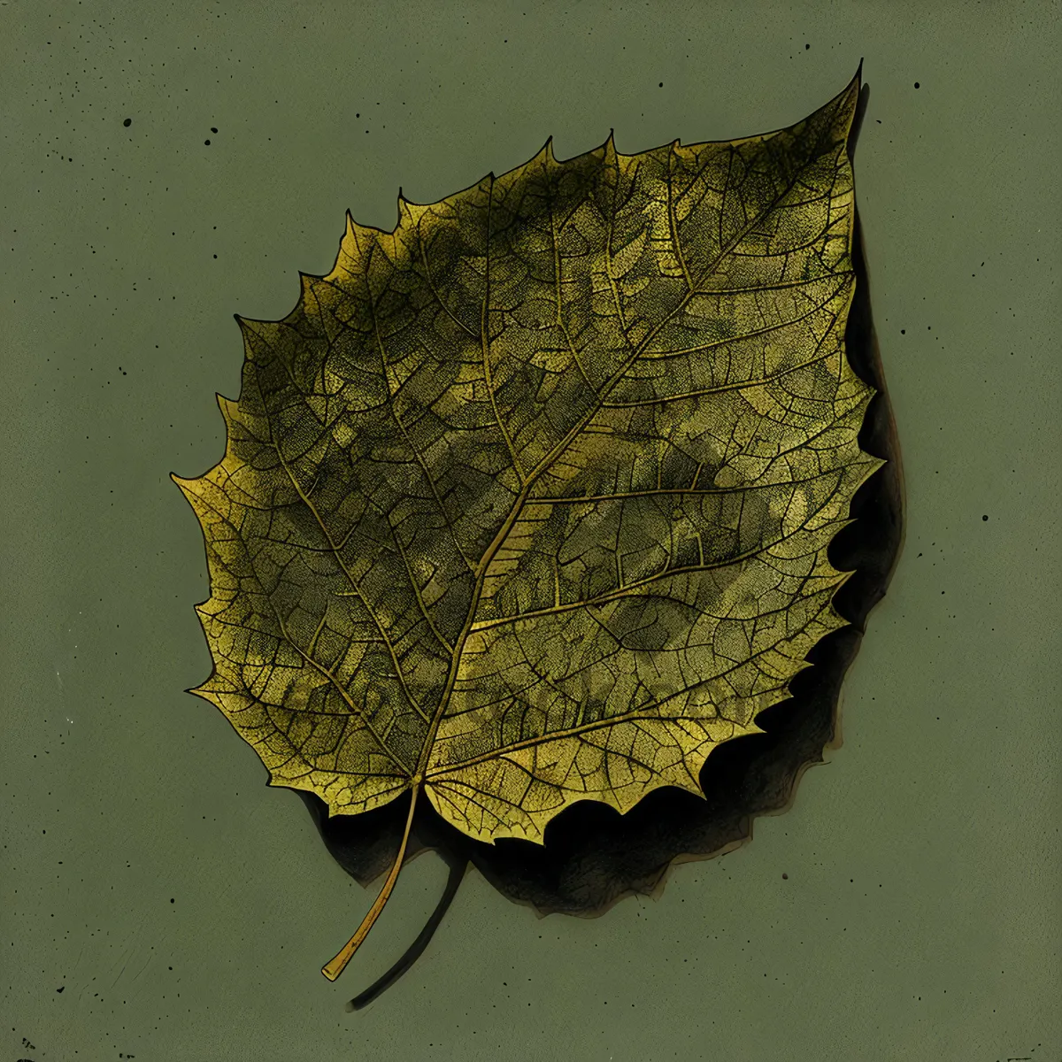 Picture of Autumn Leaf with Arthropod