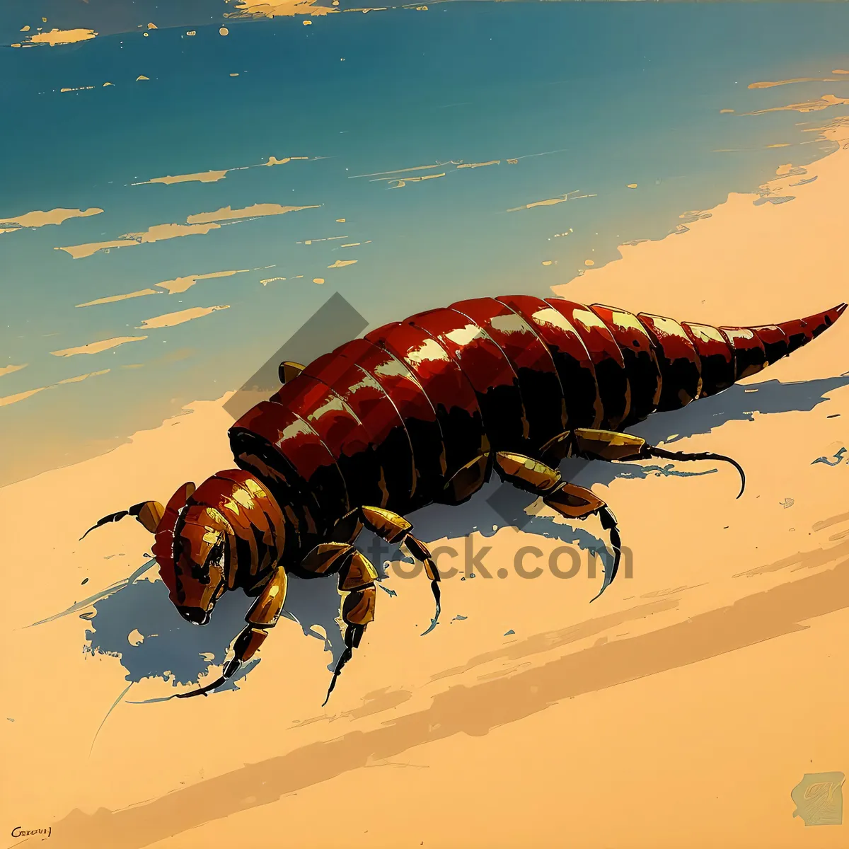 Picture of Seafly Insect: Arthropod Invertebrate Cockroach Earwig