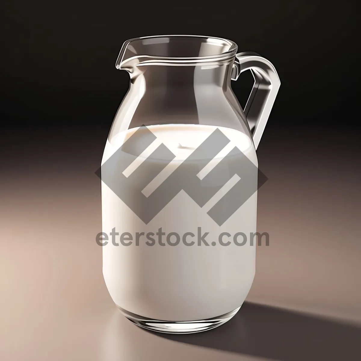 Picture of Transparent Milk Jug: Refreshing Beverage Container with Dairy Product