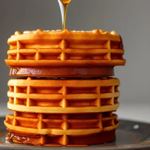 Delicious Chocolate Honey Syrup Stack