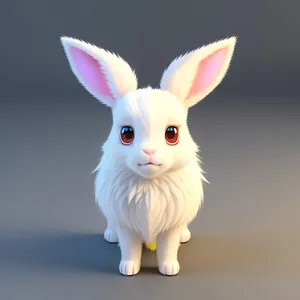Cute Bunny in a Studio