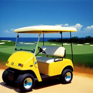 Golf Cart on a Speedy Drive
