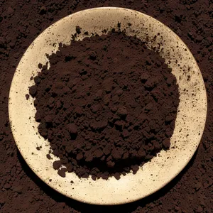 Brown Coffee Powder in a Textured Cup