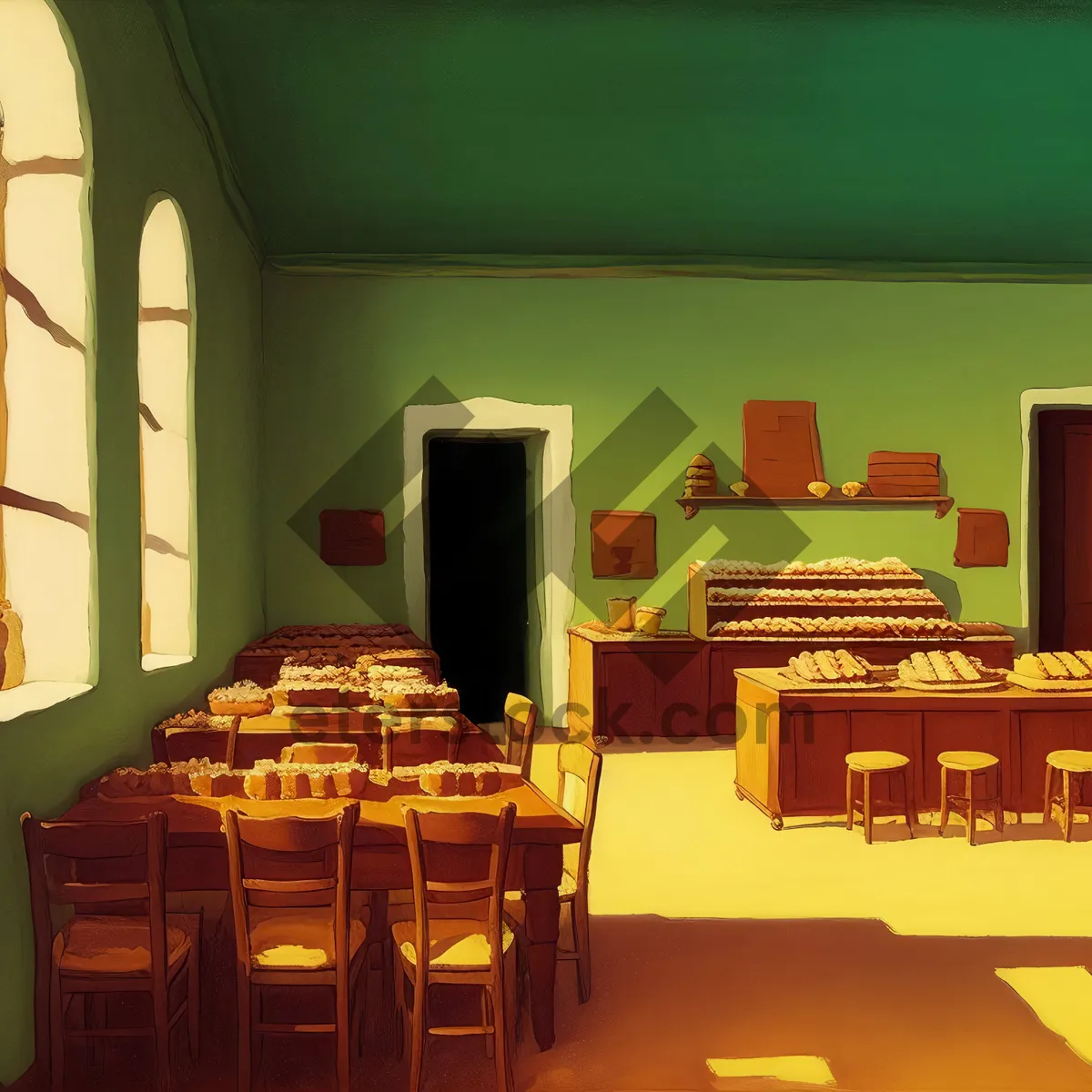 Picture of Modern Home Interior with Stylish Furniture and Lighting